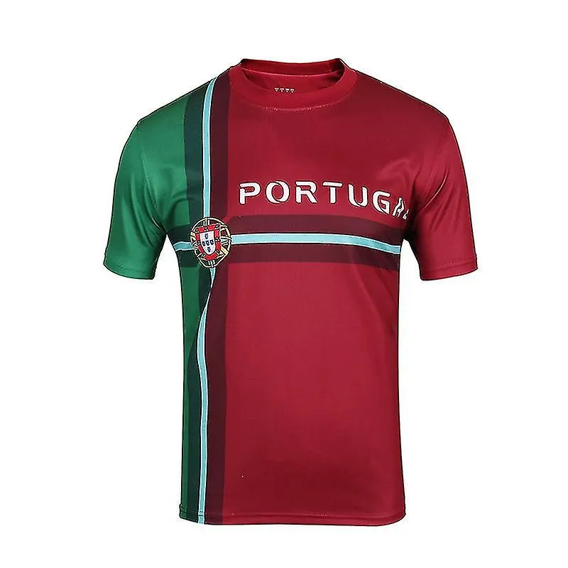 Ropa deportiva, Uniformes de fútbol, Camisetas de manga corta, Aficionados de la selección nacional Camisetas animando Portugal