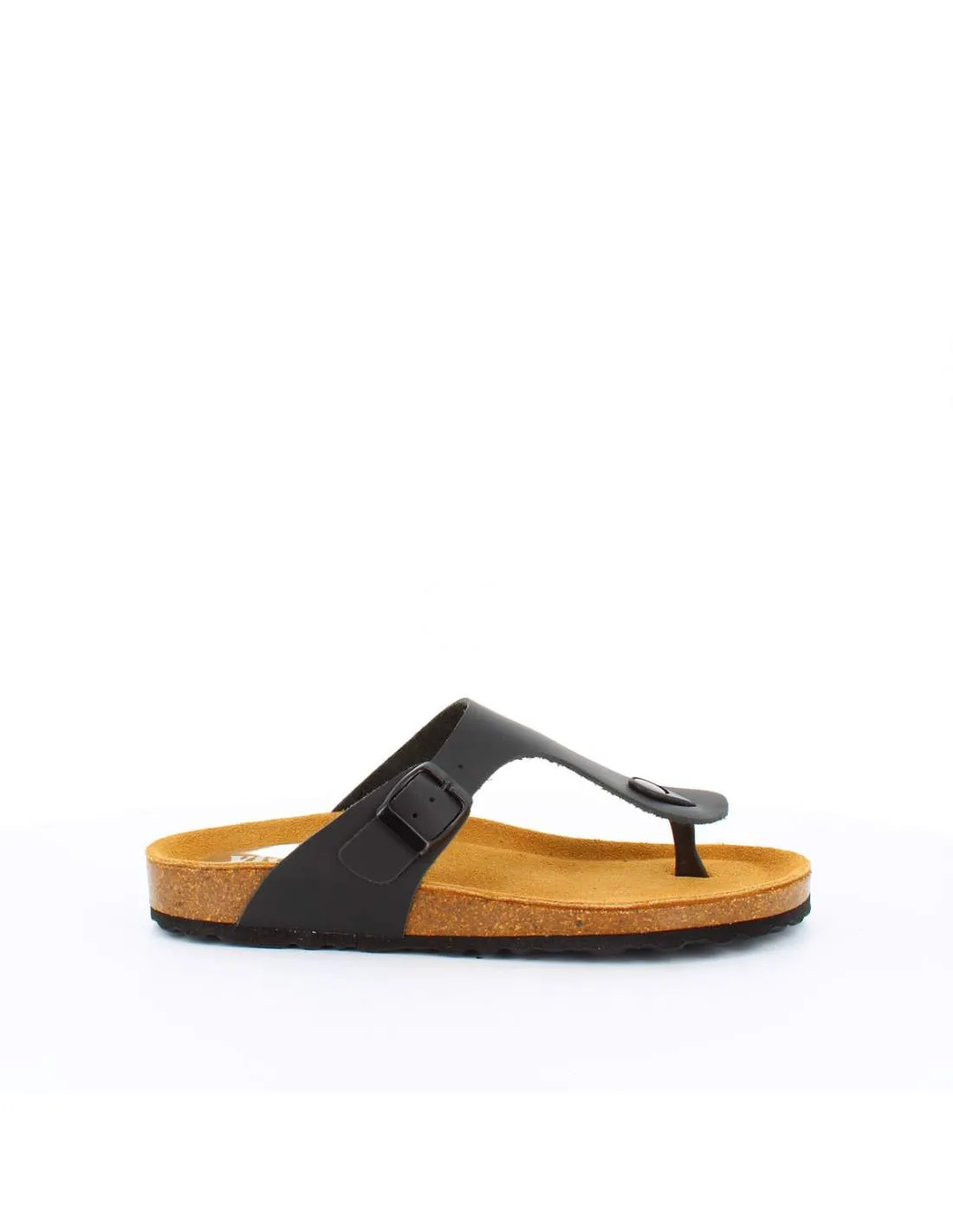 Sandalia Bio Mujer Plana Ajustable BIO221010 Negra