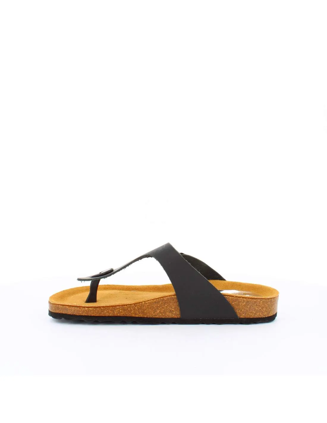 Sandalia Bio Mujer Plana Ajustable BIO221010 Negra