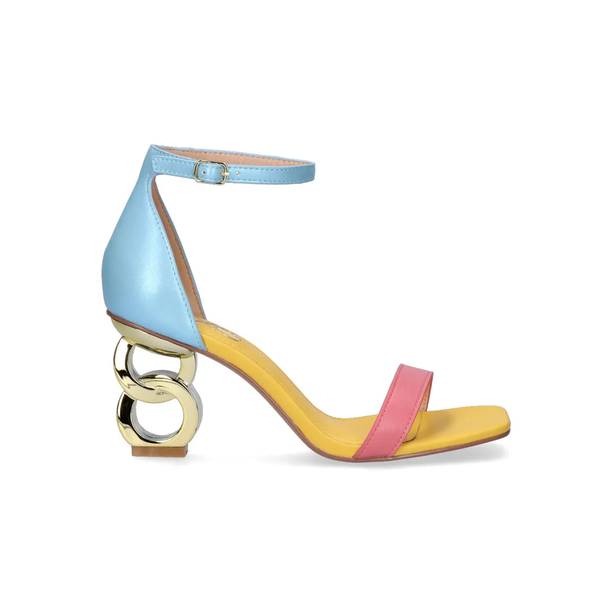 SANDALIA TACÓN BAJO LILIAN055 AQUA