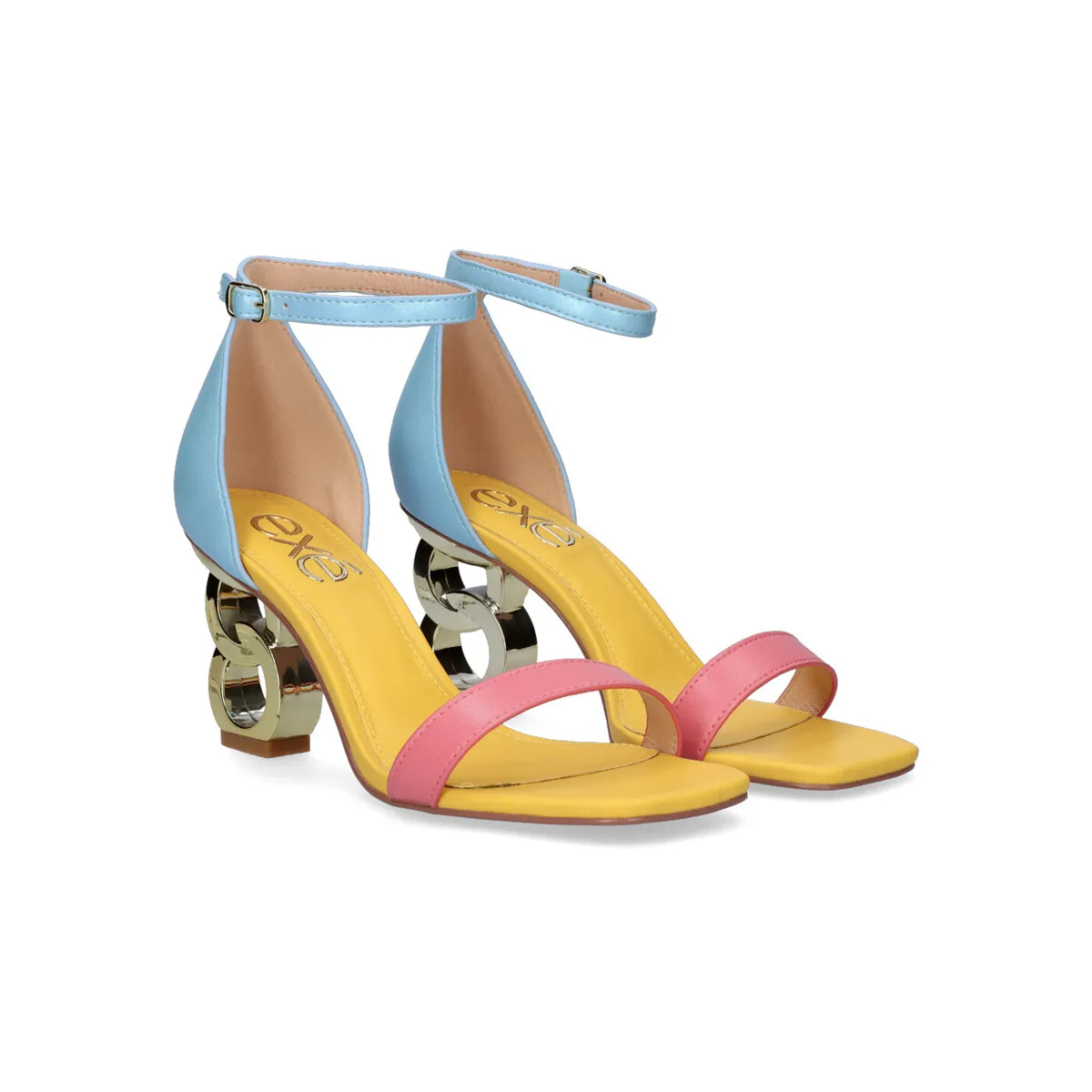 SANDALIA TACÓN BAJO LILIAN055 AQUA