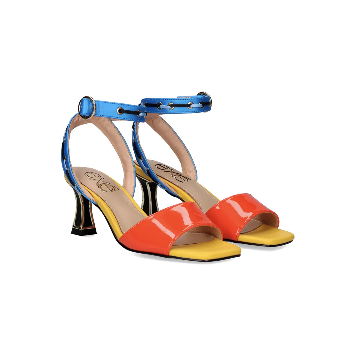 SANDALIA TACÓN BAJO  NATALIE125 CORAL