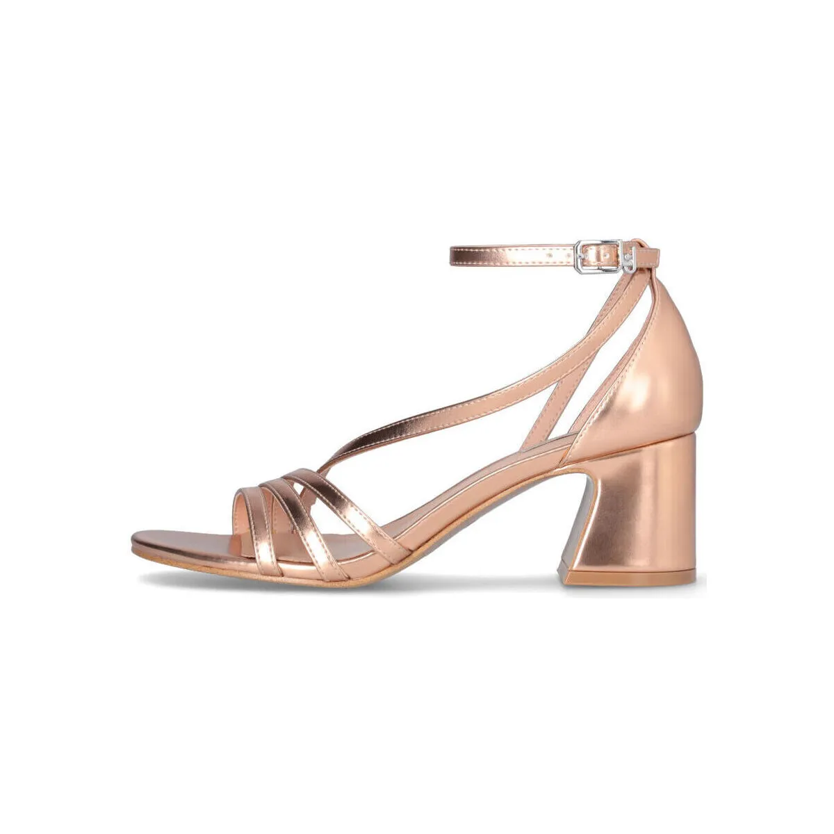 Sandalias con tacón metalizadas