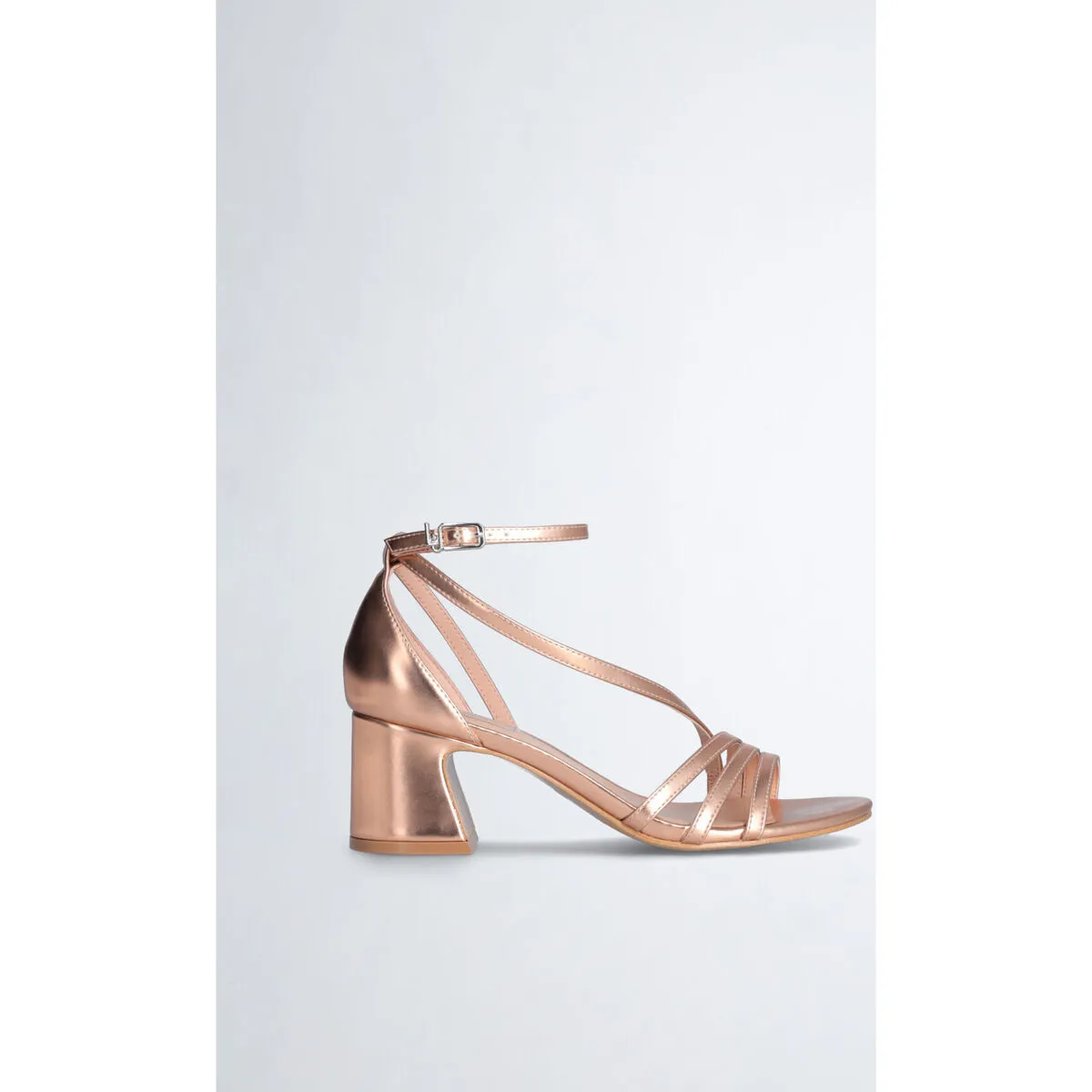 Sandalias con tacón metalizadas