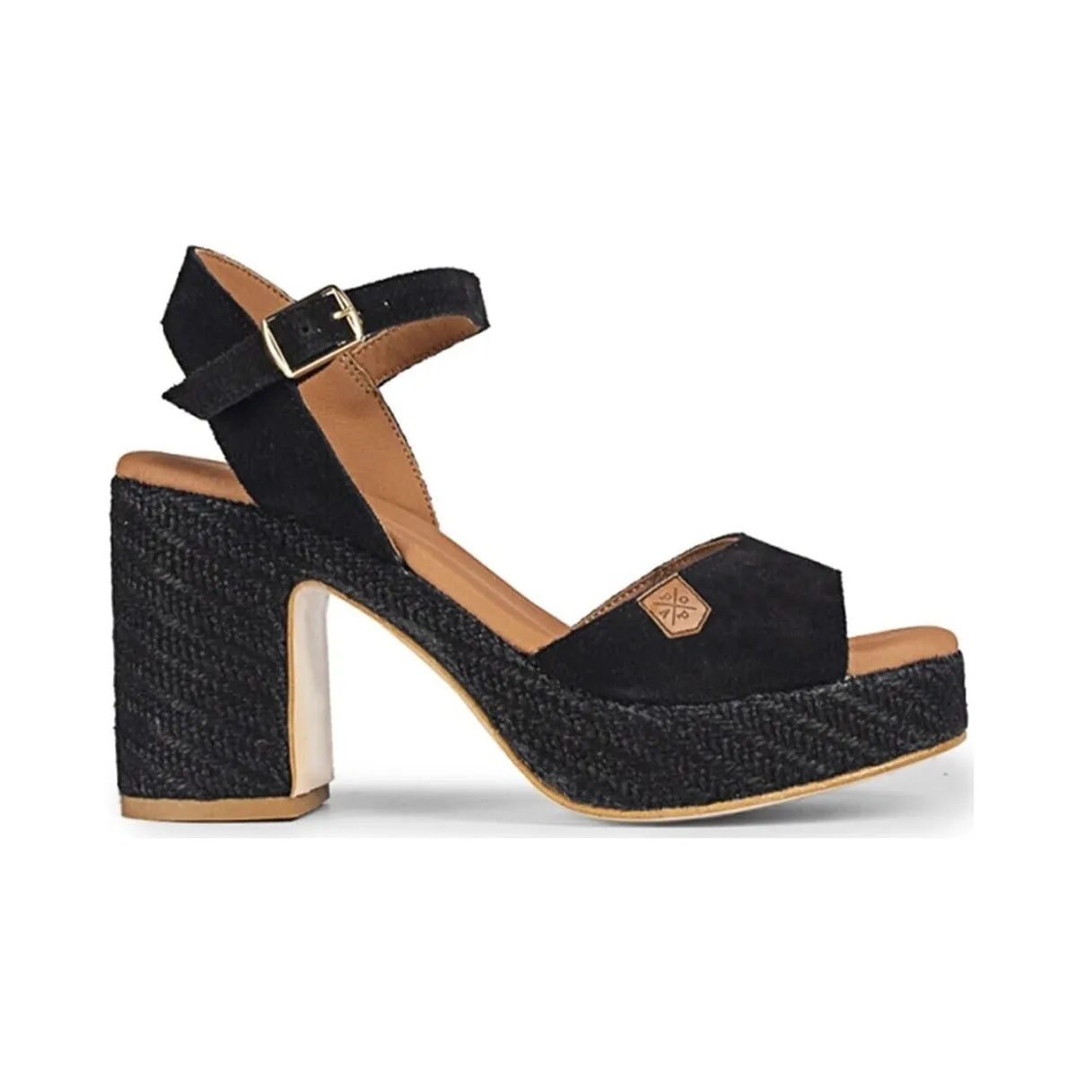 SANDALIAS DE TACÓN ALTO  MARSELLA SERRAJE NEGRO