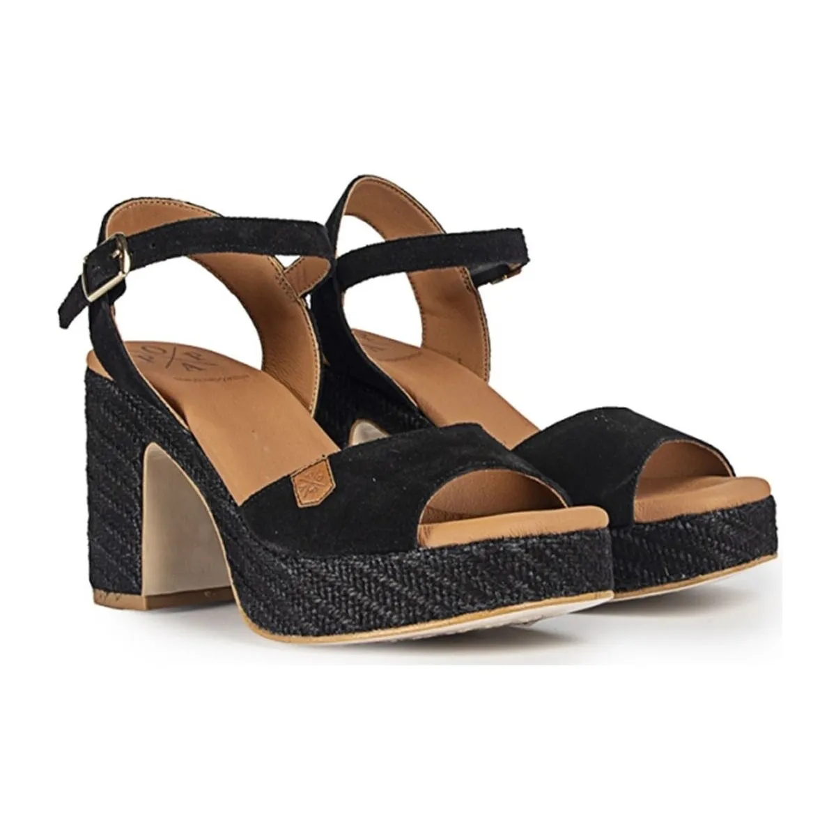 SANDALIAS DE TACÓN ALTO  MARSELLA SERRAJE NEGRO
