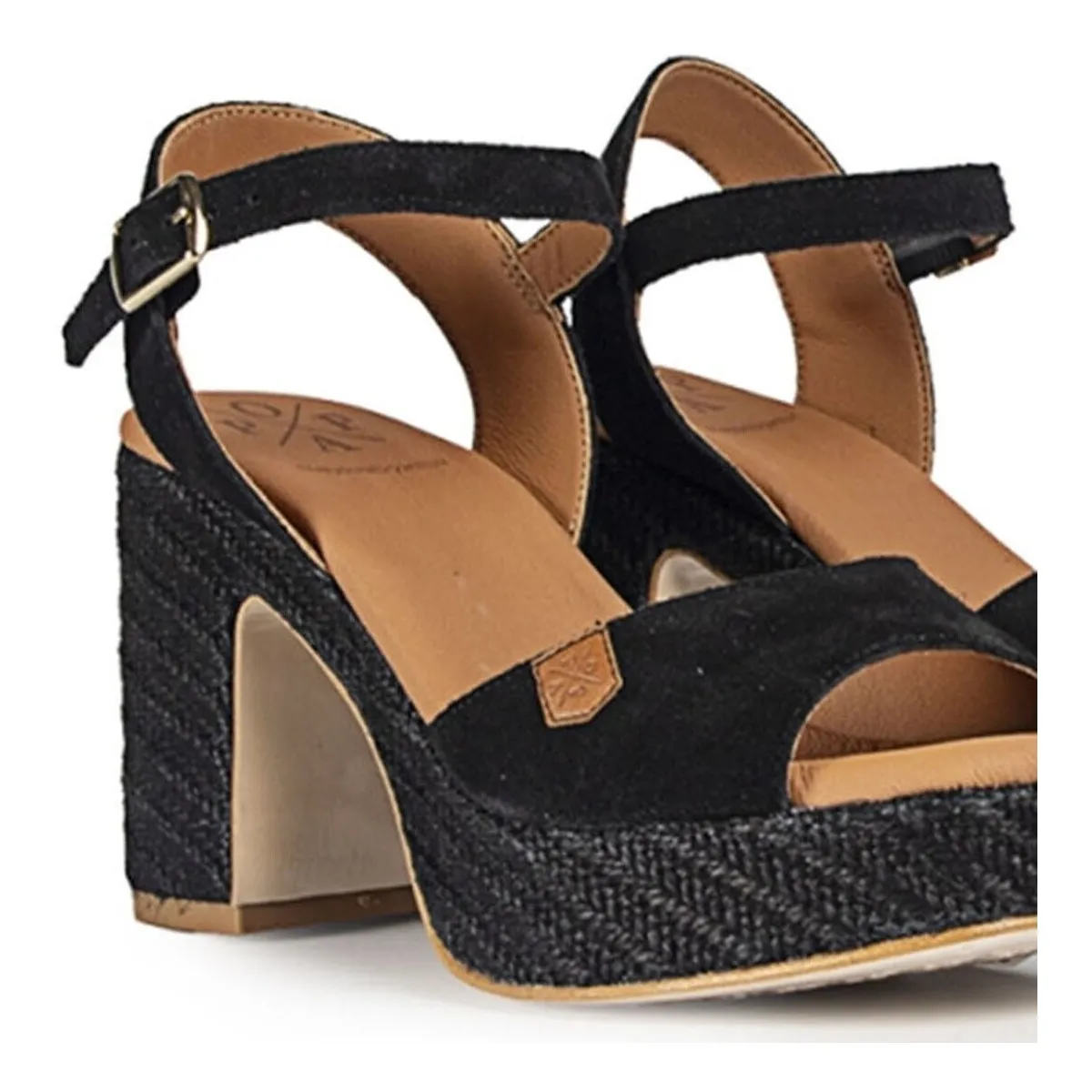 SANDALIAS DE TACÓN ALTO  MARSELLA SERRAJE NEGRO