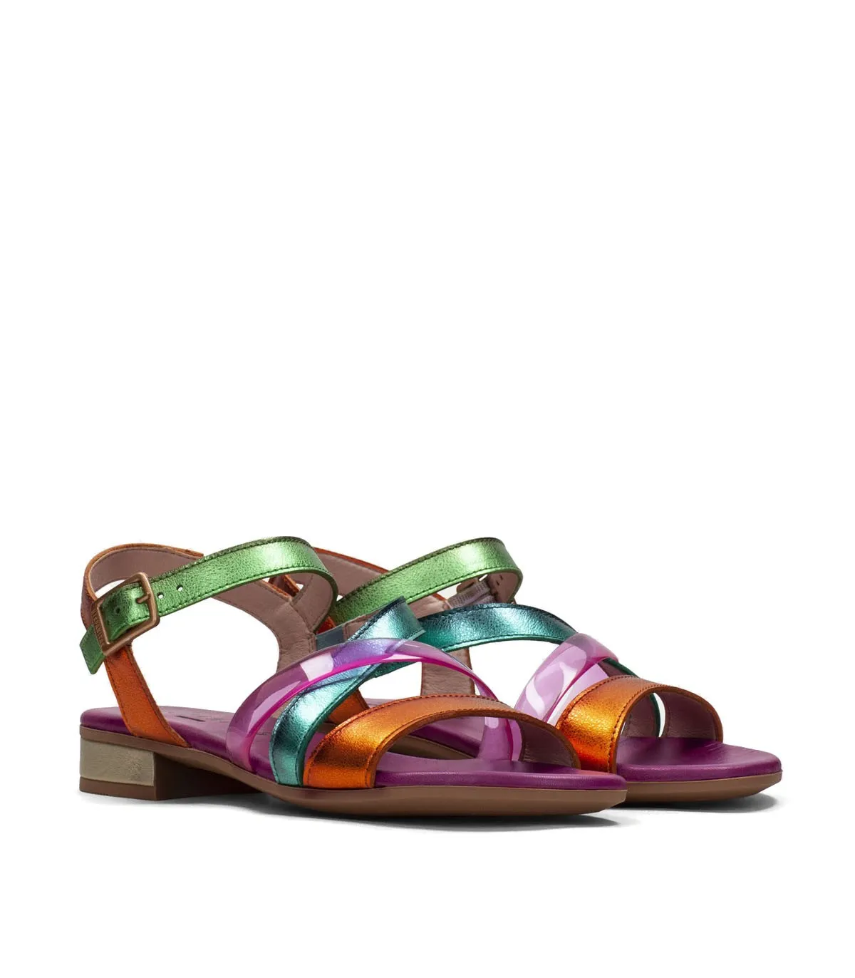 SANDALIAS DE TACÓN BAJO FUXIA HISPANITAS MENORCA CHV243367
