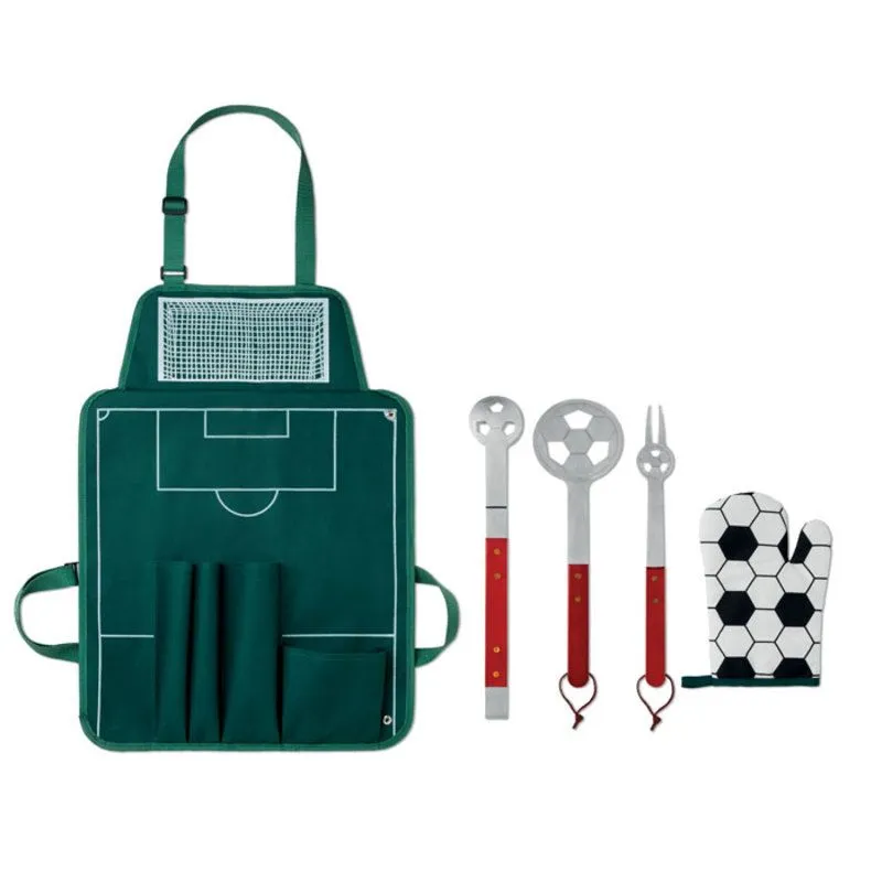 Set de barbacoa publicitario con delantal y utensilios Bally