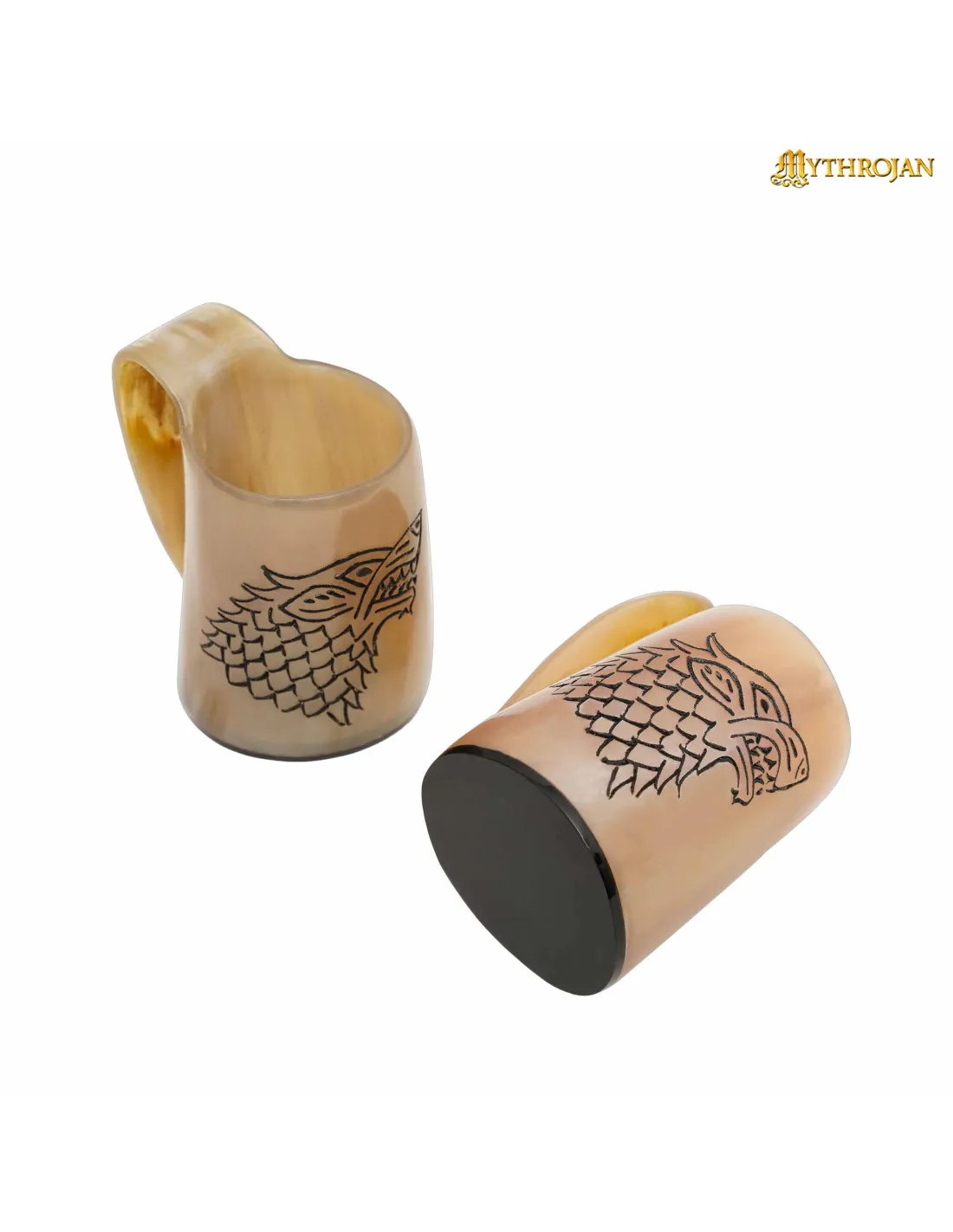 Set vikingdo de 2 tazas de vino diseño Lobo Fenrir