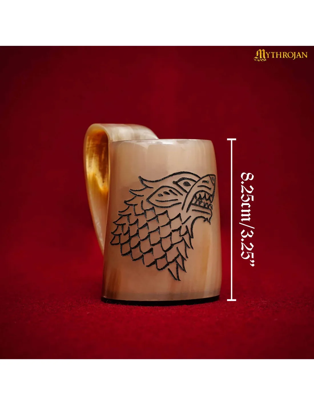 Set vikingdo de 2 tazas de vino diseño Lobo Fenrir