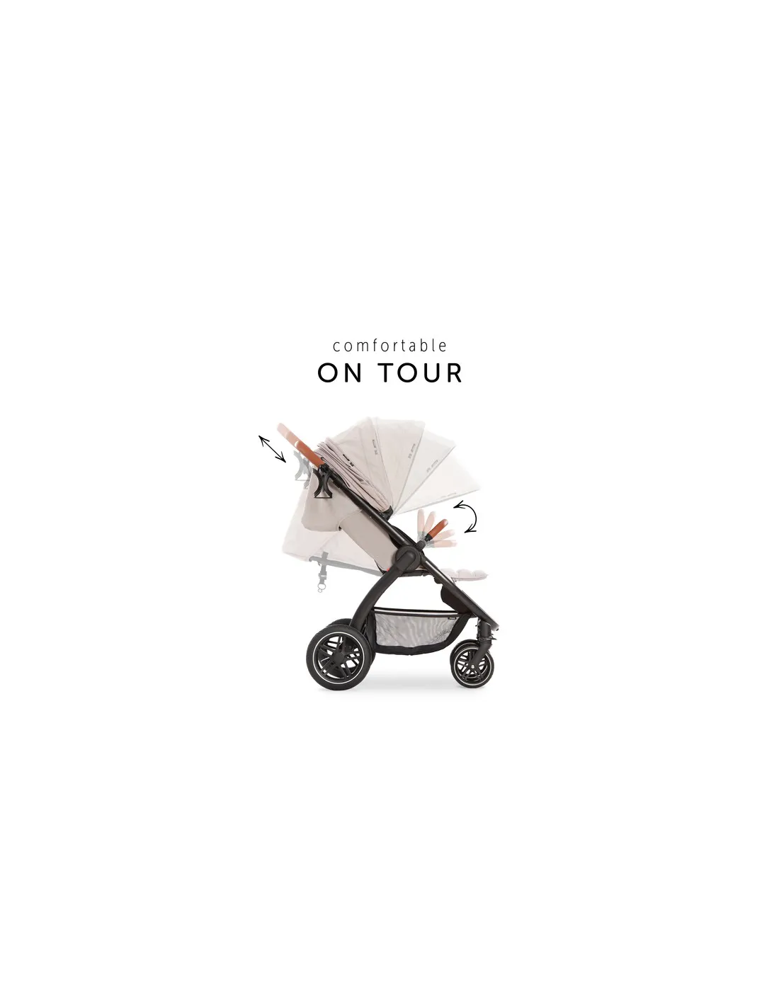 Silla de paseo Uptown beige de Hauck elegante todoterreno