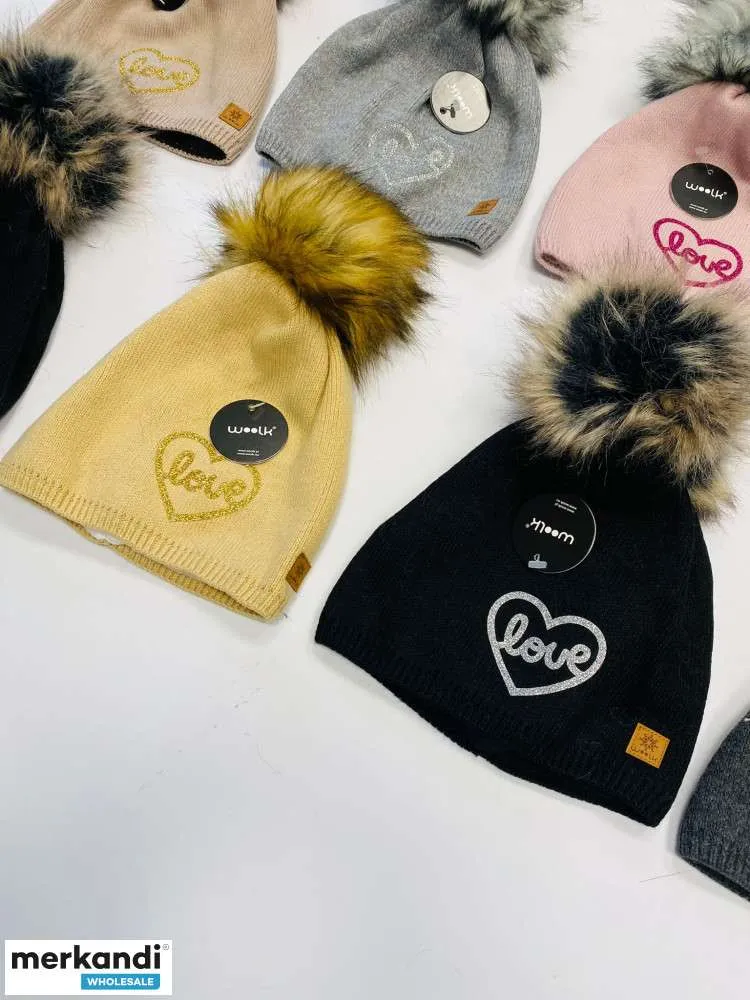 SOMBRERO DE MUJER CON ESTAMPADO Y PURPURINA  MEZCLA DE COLORES  OTOñO/INVIERNO
