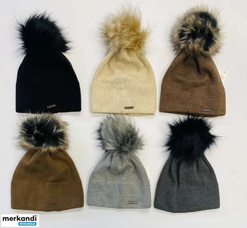 SOMBRERO LISO DE MUJER  POMPóN GRANDE  COLORES  OTOñO/INVIERNO