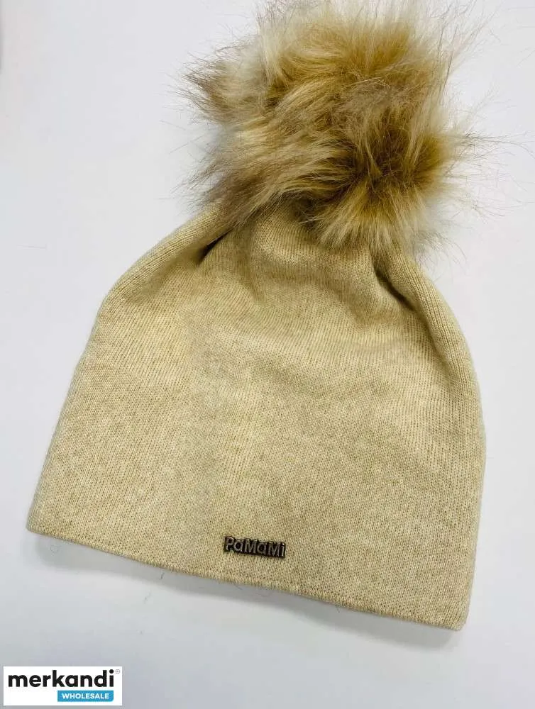 SOMBRERO LISO DE MUJER  POMPóN GRANDE  COLORES  OTOñO/INVIERNO