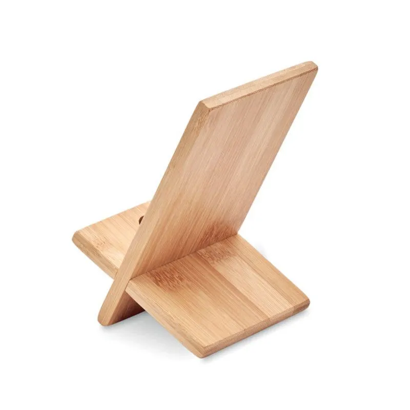 Soporte para telefono de bambú