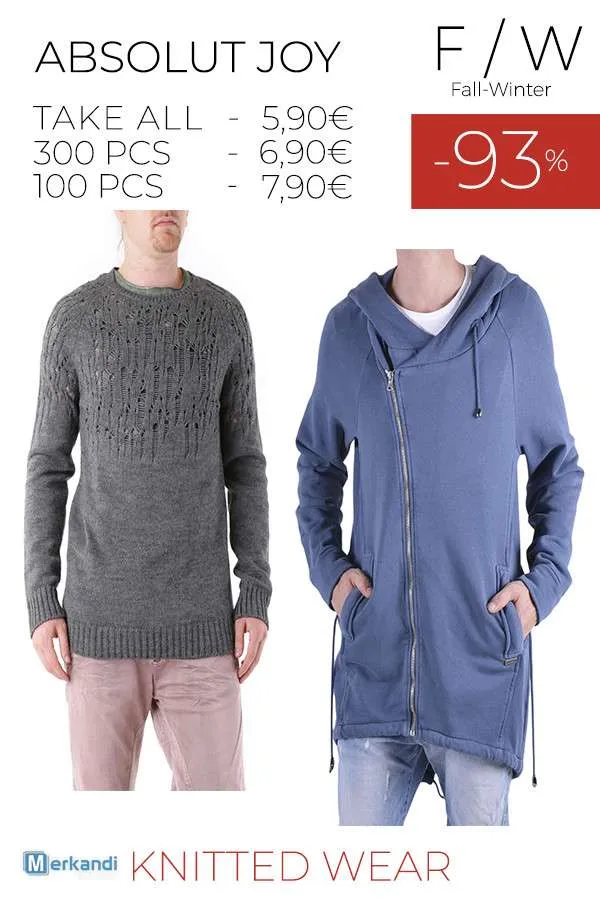 STOCK DE JERSEIS DE HOMBRE ABSOLUT JOY OTOÑO / INVIERNO