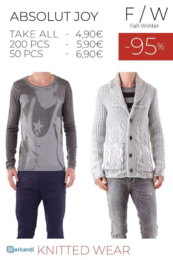 STOCK DE SUETERS HOMBRE ABSOLUT JOY OTOÑO / INVIERNO