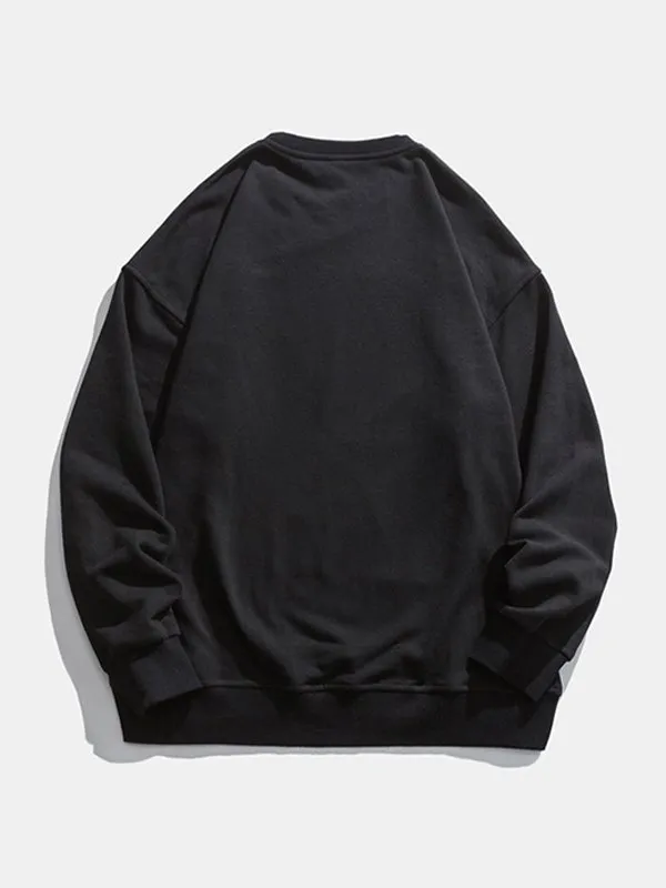 Sudadera con estampado de cara vintage para hombre