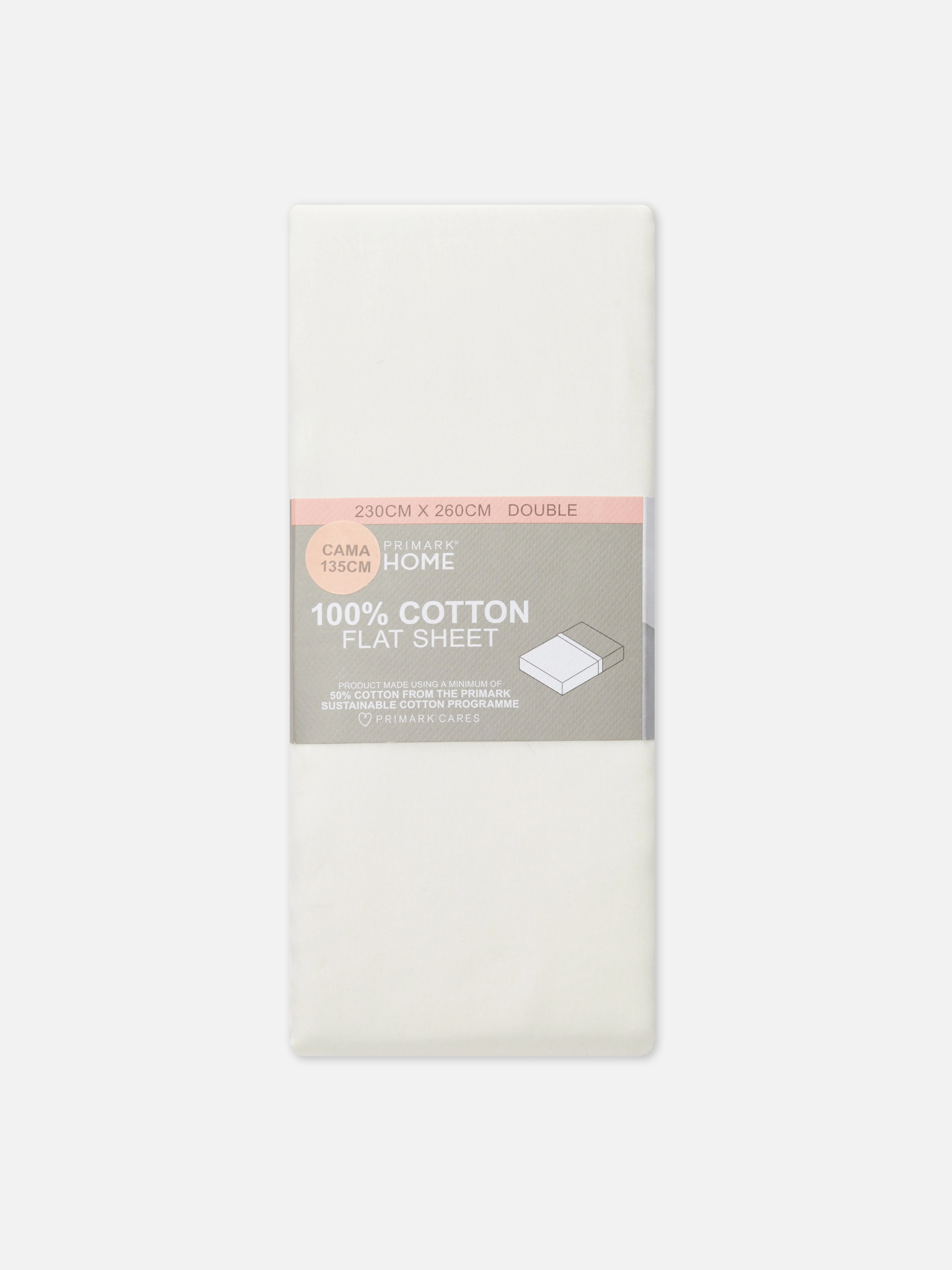 Sábana encimera de algodón para cama doble