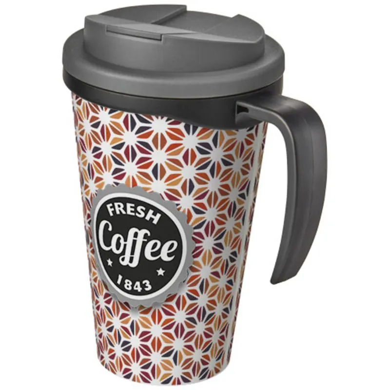 Taza con tapa personalizable de 350 ml. Brite Americano