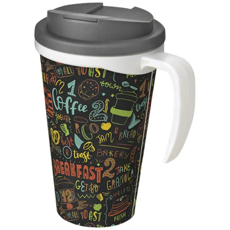Taza con tapa personalizable de 350 ml. Brite Americano