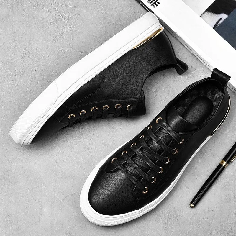 Tenis De Estilo Clásico En Leather Para Hombre