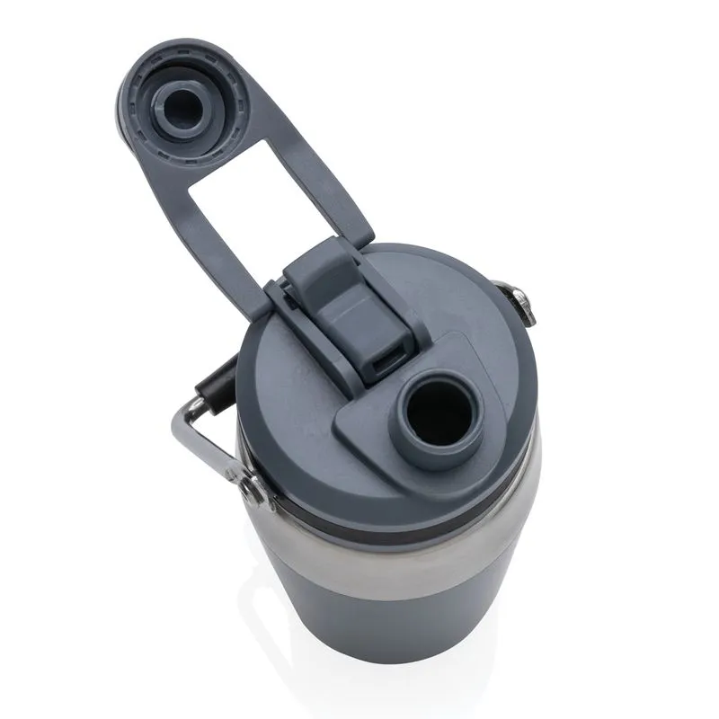Termo al vacío de acero inoxidable con tapa doble función