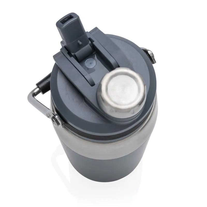 Termo al vacío de acero inoxidable con tapa doble función