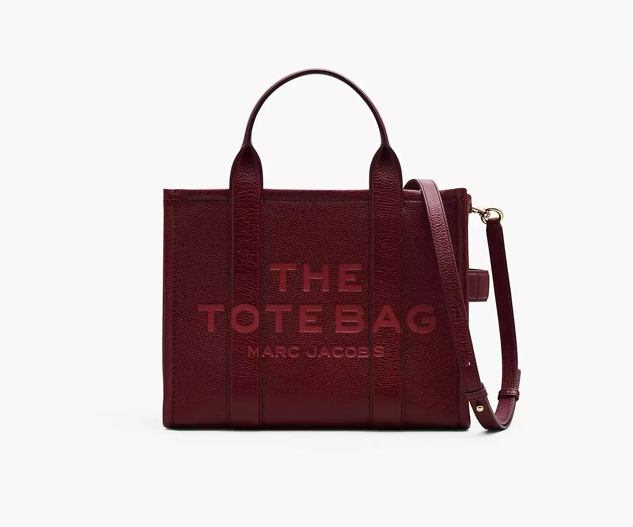 THE LEATHER TOTE BAG MEDIUM BURDEOS