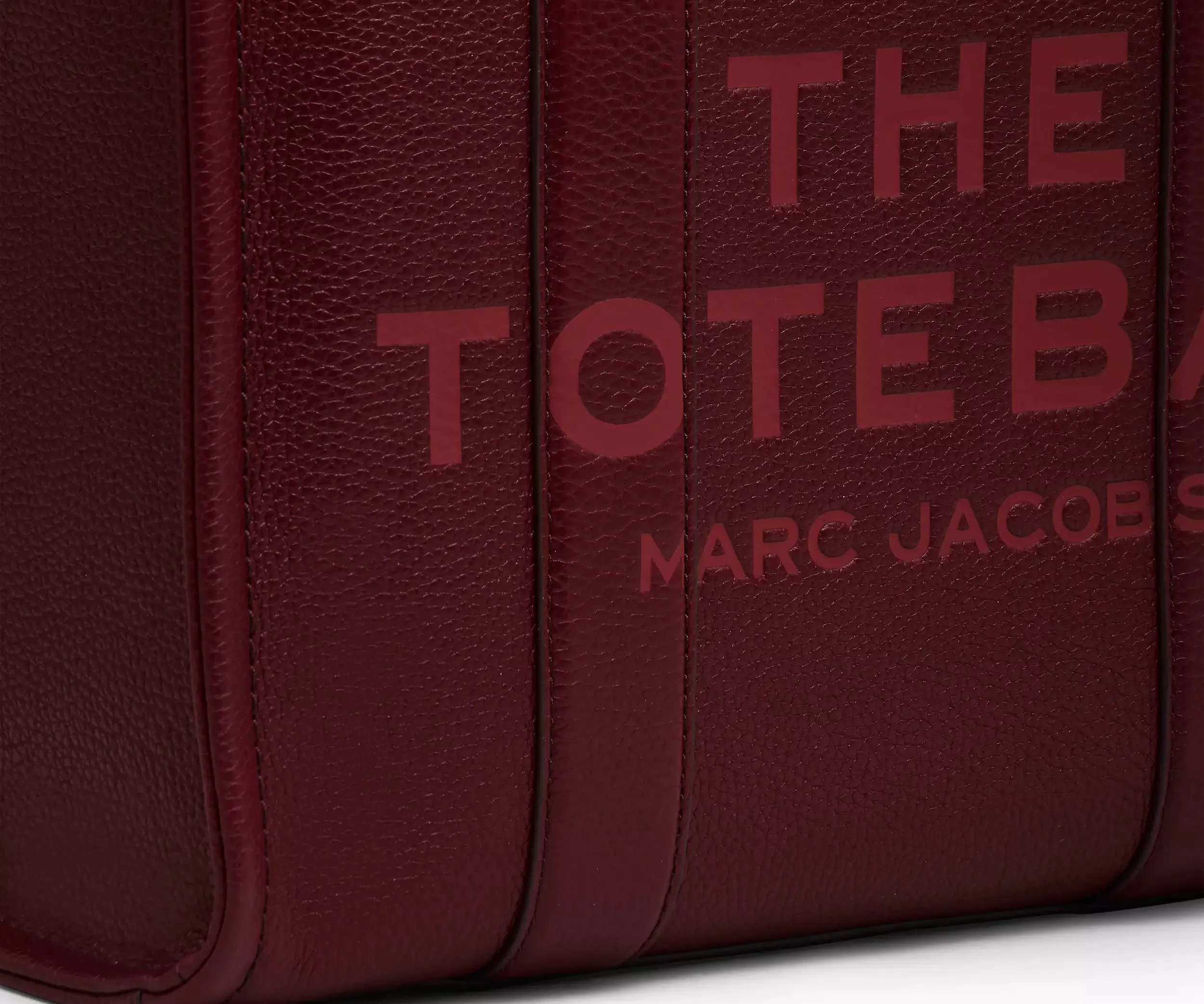 THE LEATHER TOTE BAG MEDIUM BURDEOS