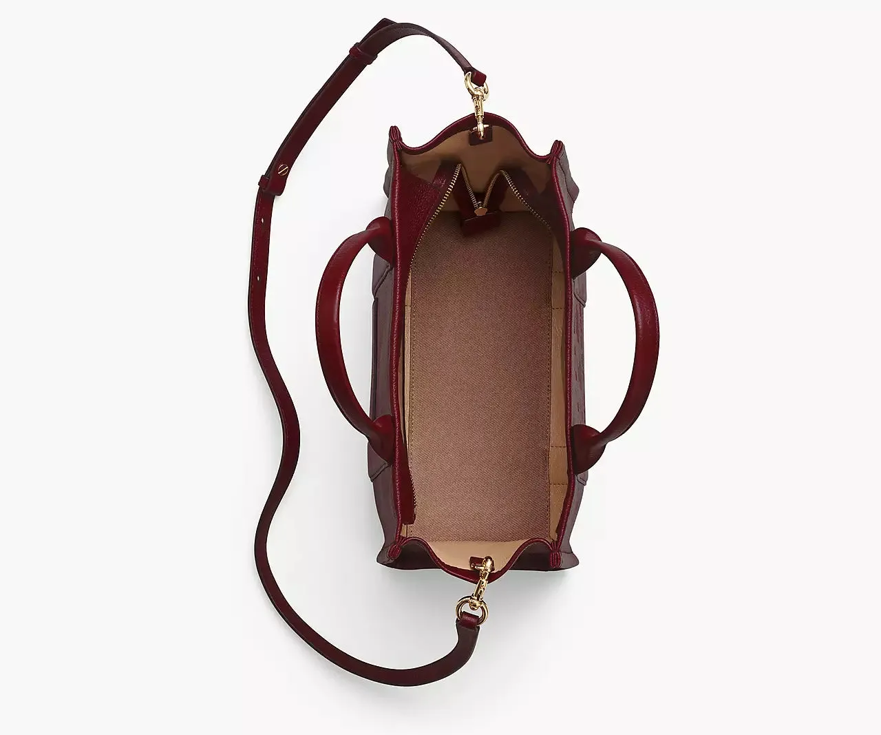 THE LEATHER TOTE BAG MEDIUM BURDEOS