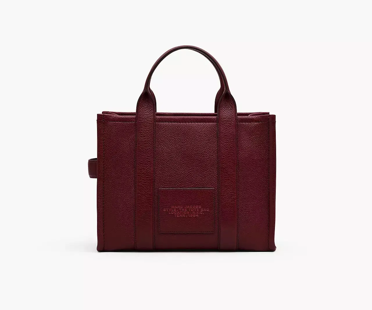 THE LEATHER TOTE BAG MEDIUM BURDEOS