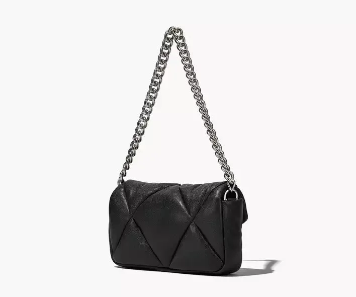 THE PUFFY DIAMOND QUILTED J MARC SHOULDER BAG NEGRO