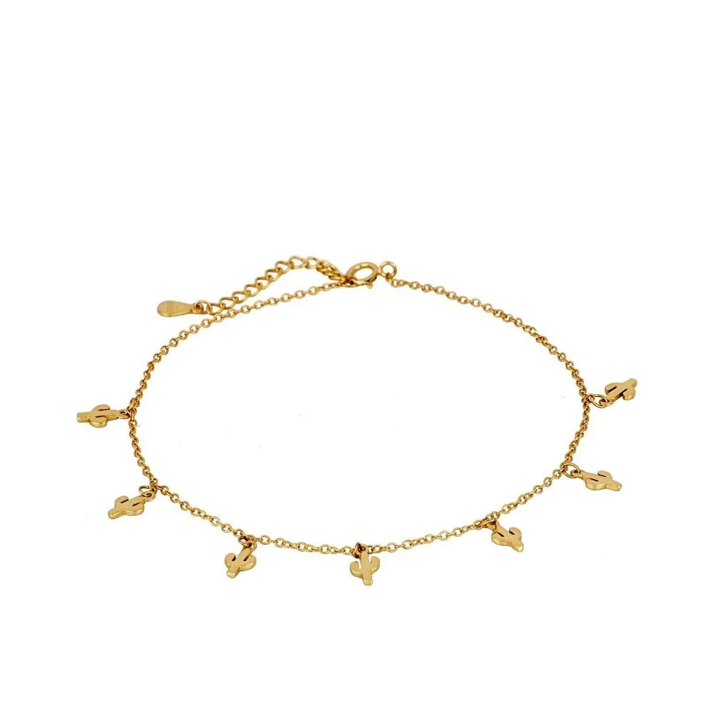 Tobillera Cactus Oro