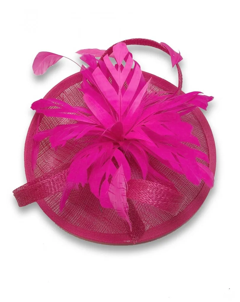 TOCADOS FUCSIAS PARA BODAS Y EVENTOS, LLEVA DIADEMA ADICIONAL