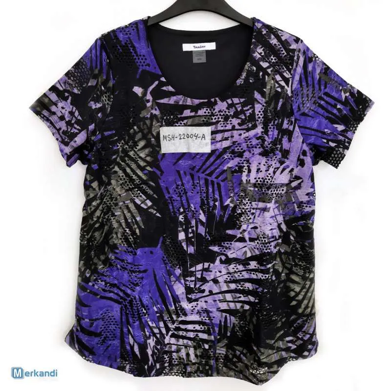 Tops estampados para mujer Tops para mujer Blusa de camiseta de manga corta de verano