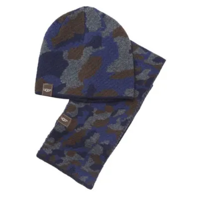UGGGorro y bufanda para niño Ugg 1016625 Camu Azul