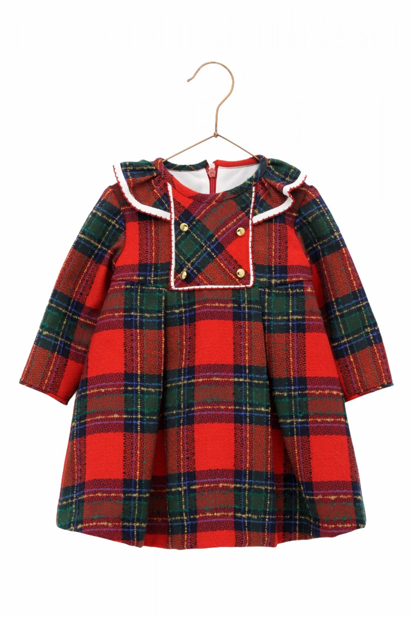 Vestido de cuadros marca Foque. Colección abetos
