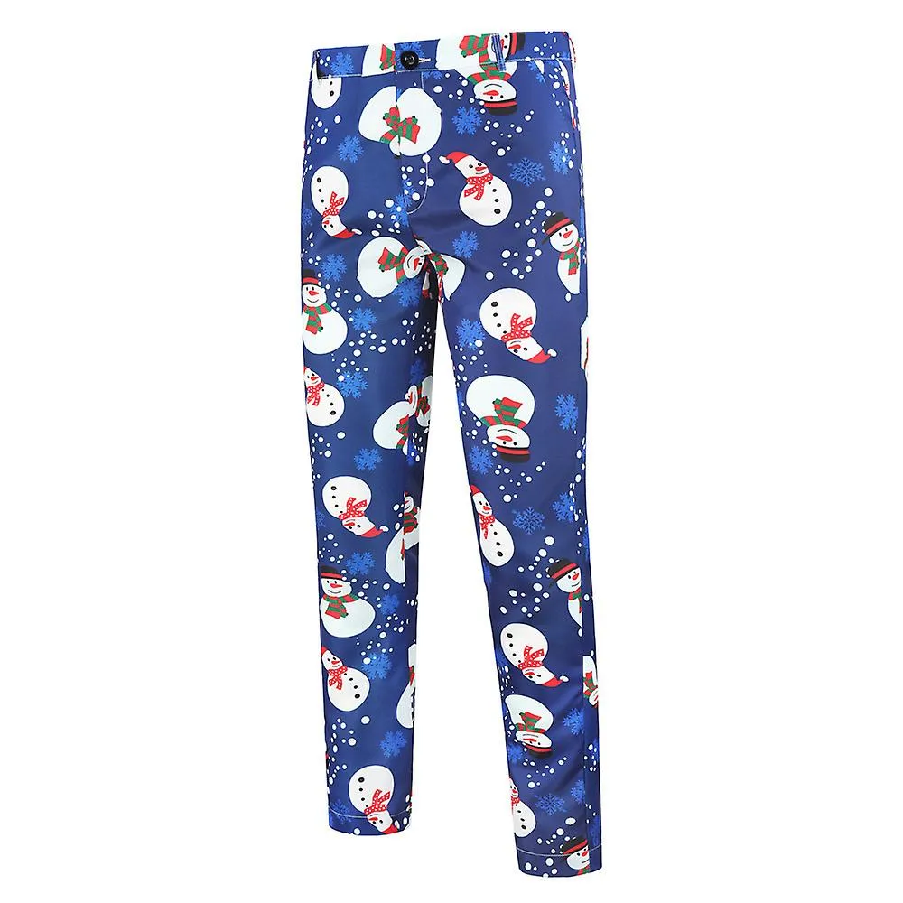 Vestido de Navidad Muñeco de nieve Otoño Invierno Casual 3d Print Traje Chaleco Pantalones Set 3 piezas