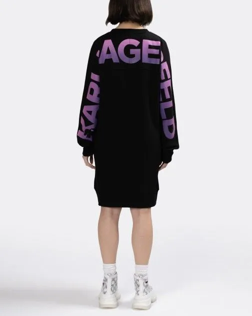 Vestido Karl Lagerfeld Big Logo Sweat Dress 230W1355 Negro