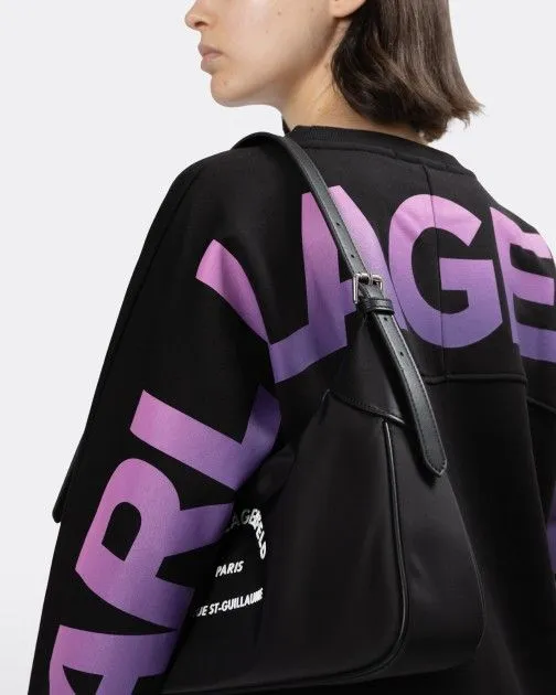 Vestido Karl Lagerfeld Big Logo Sweat Dress 230W1355 Negro