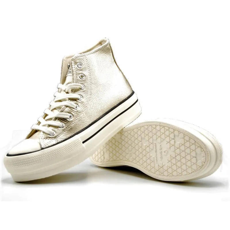 VICTORIA 1 061109 Plata y Dorado. Bota basquet plataforma mujer
