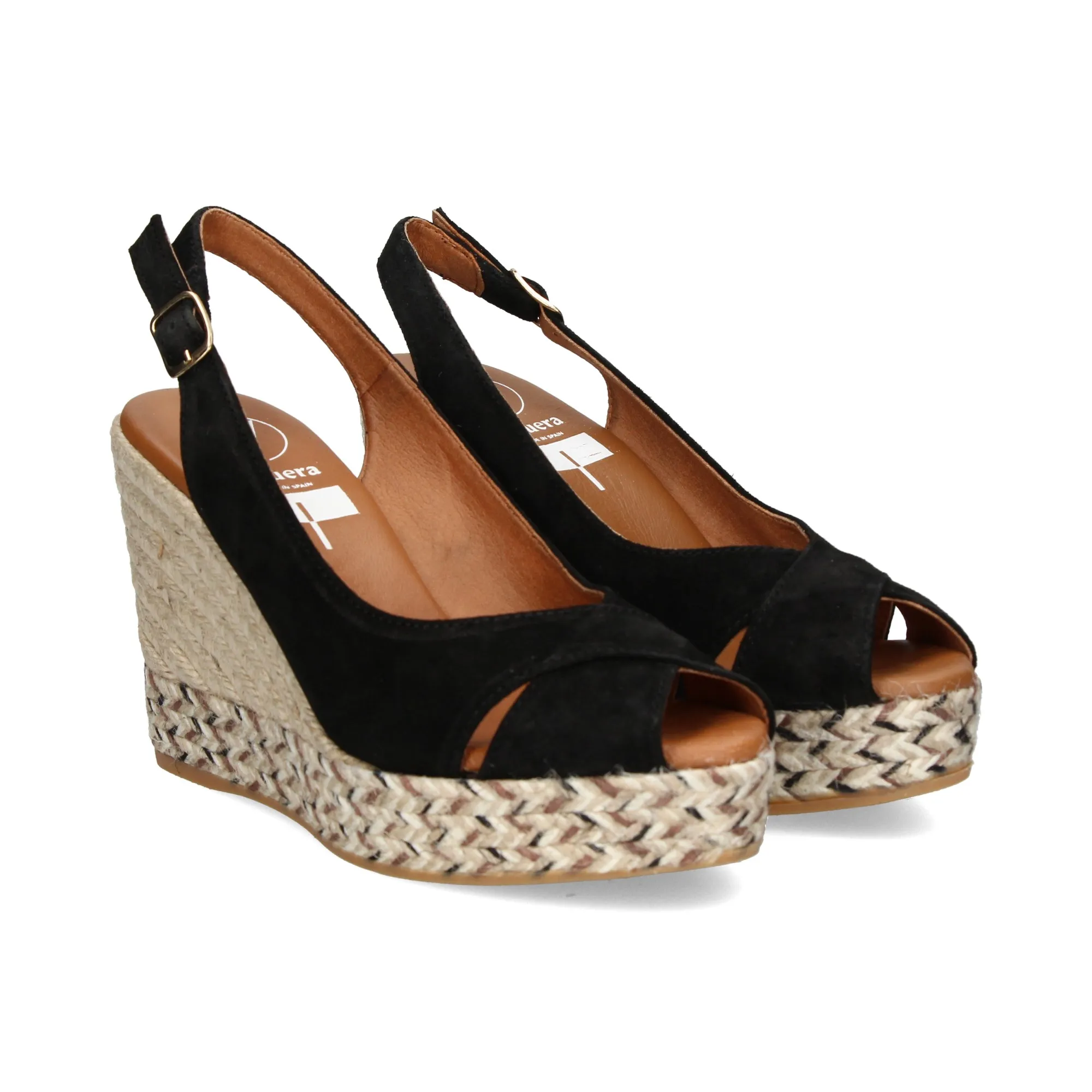 VIGUERA Zapatos cuña NEGRO