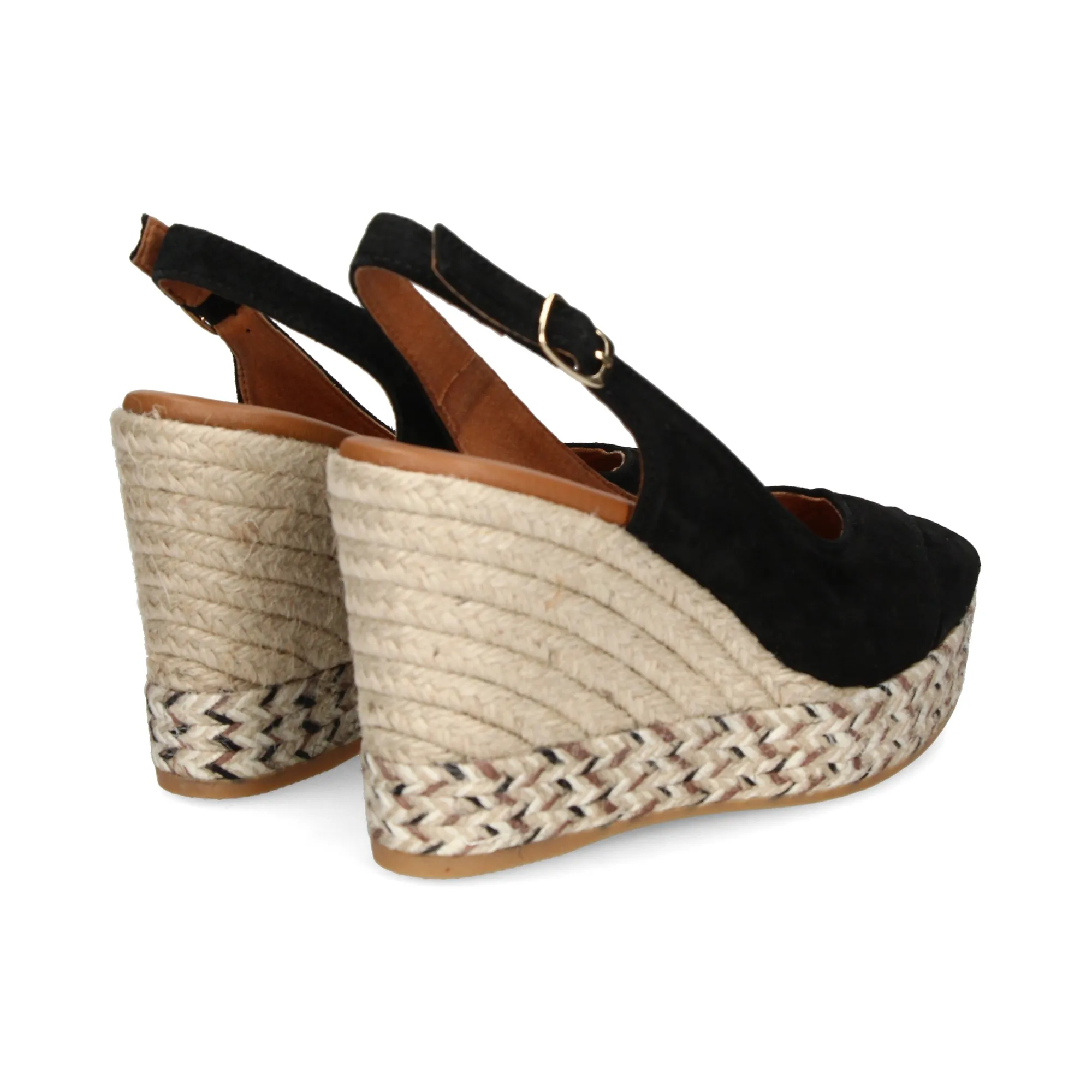 VIGUERA Zapatos cuña NEGRO
