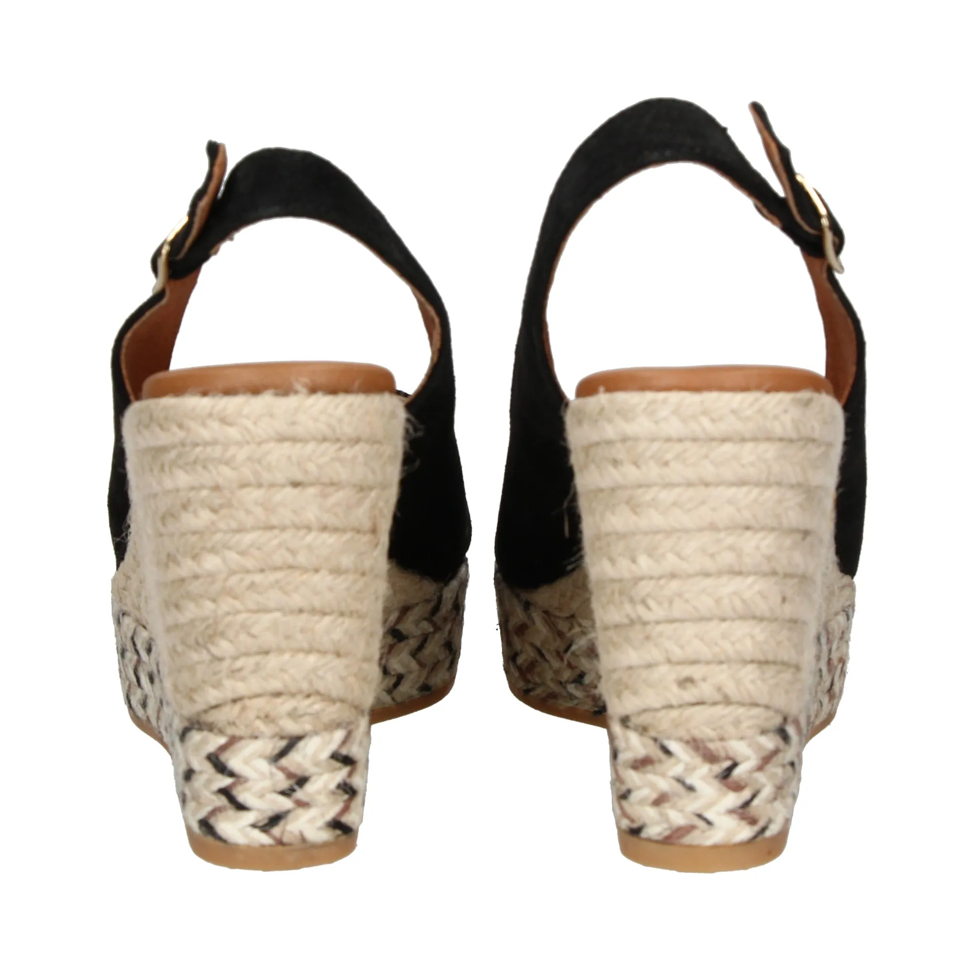 VIGUERA Zapatos cuña NEGRO