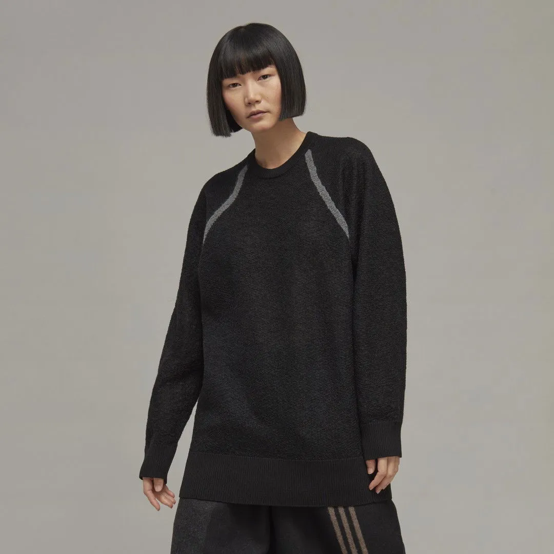 Y3 CLASSIC SHEER KNIT CREW SWEATER