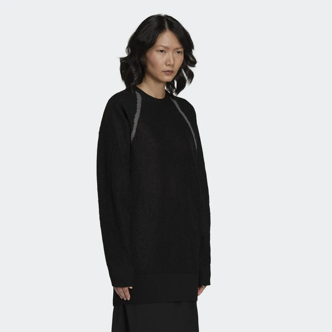 Y3 CLASSIC SHEER KNIT CREW SWEATER