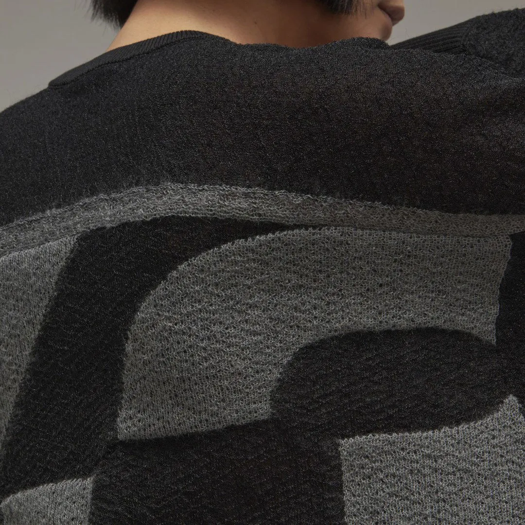 Y3 CLASSIC SHEER KNIT CREW SWEATER