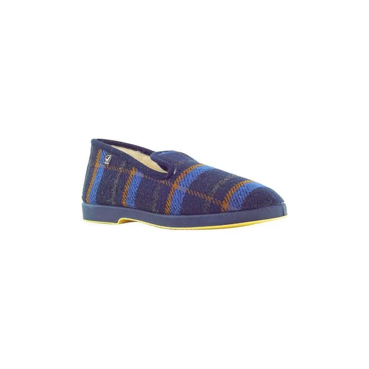 ZAPATILLA CASA HOMBRE INVIERNO CUADROS LANA 106